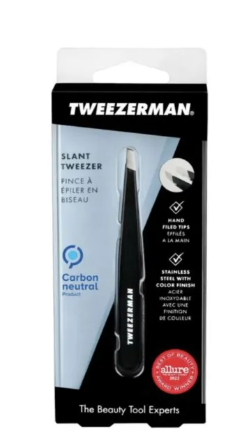 Tweezerman Tweezers Black Slant full Size BRAND NEW