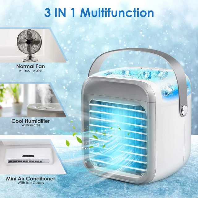 Personal Air Cooler Air Conditioner Desktop Cooling Fan Evaporative Humidifiers