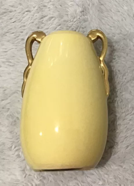 Carlton Ware Vintage , Cream With Guilt Handles  Small Vase.  Cc1950 Exc. Cond