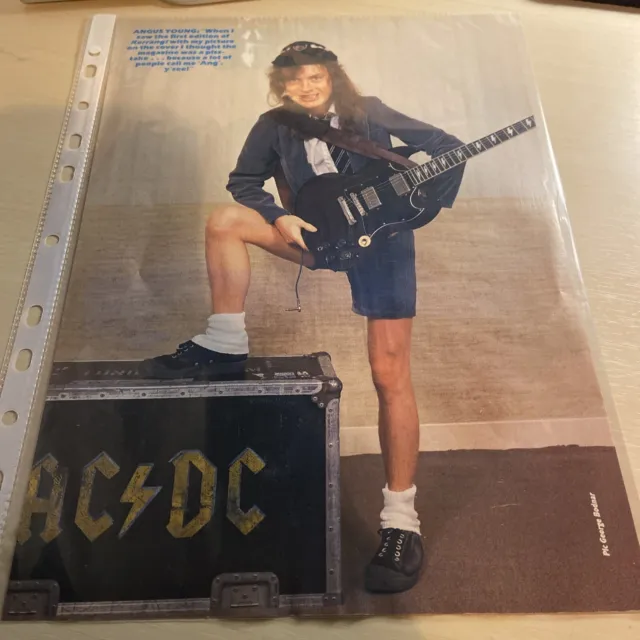 Ac/Dc  Angus Young  ,,,, Original Advert/ Poster/Clipping