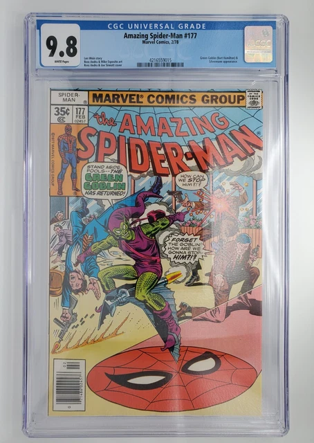 Amazing Spider-Man #177 CGC 9.8 Marvel 1978 White Pages Green Goblin! Low Census