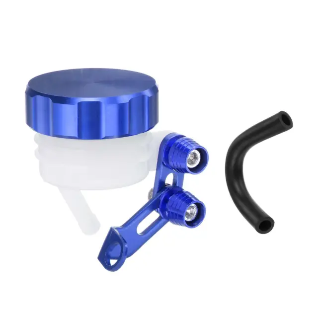 2pcs Aluminum Brake Oil Cup, ABS Brake Fluid Reservoir Cylinder Tank, Blue