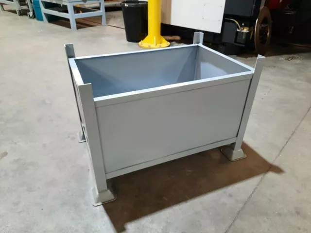 Metal stackable Stillage, heavy duty storage bin powder coated box