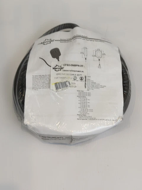 Dwyer Instruments Mercoid CFS2 Cable Float Switch CFS2-DNBPN-20 Sump Pump