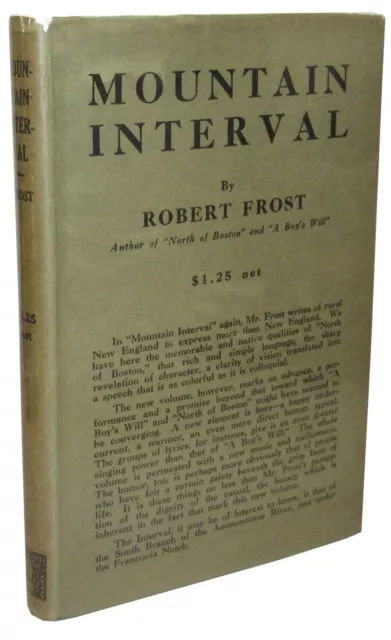 Robert Frost / Mountain Interval 1st Edition 1916