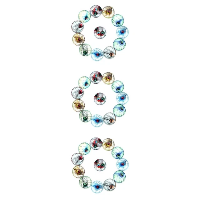 zur Schmuckherstellung jewelry 3x Flache Rückseite Tasten Glas Patch DIY Halsket 2