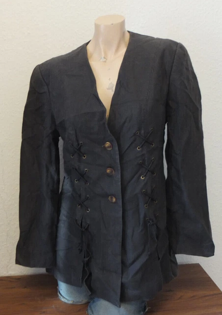 Bernd Berger Costumi Regionali Blazer Tgl 38 M Top Nero Stile Bavarese