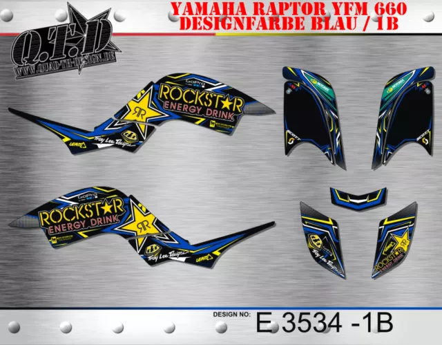 Motostyle-Mx Dekor Kit Atv Yamaha Raptor Yfm 660 Graphic Kit E3534 B