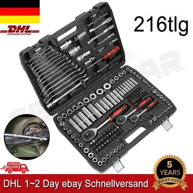 Steckschlüsselsatz 26-teilig – 3/4" & 1" Antrieb, Größen 21-65 Mm, Mit Transportkoffer