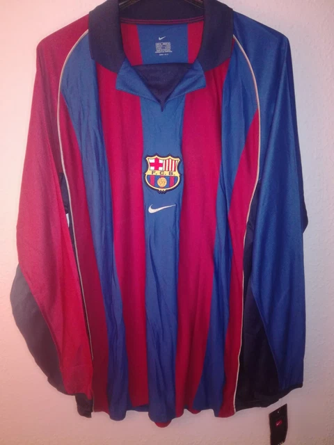 Maillot Barcelona Overmars 2001-2002 – Porté En Match – Nike – Avec COA
