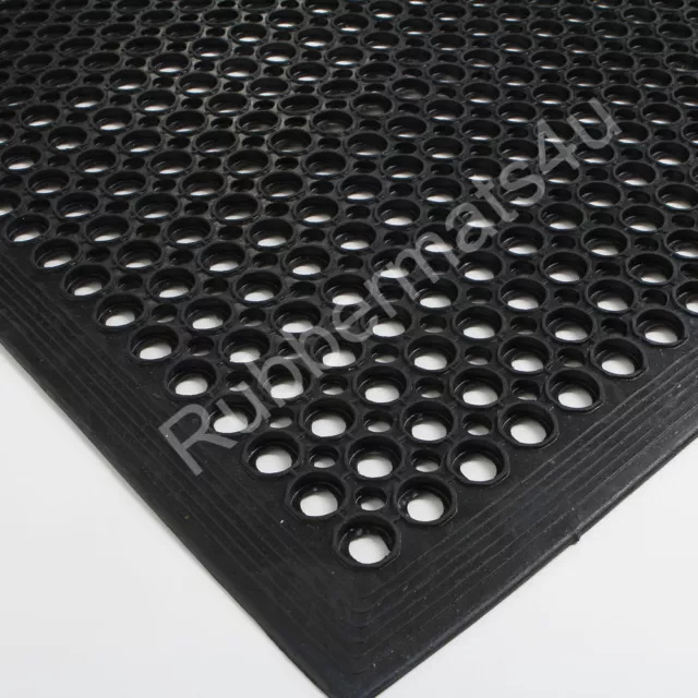 Non-Slip Anti-Fatigue Rubber Indoor & Outdoor Door Entrance Workshop Mat 3 Sizes