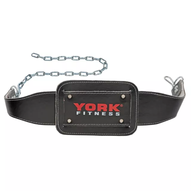 York Leather Dipping Belt Dip Chin Pull Up Weight Lifting Weighted with Chain