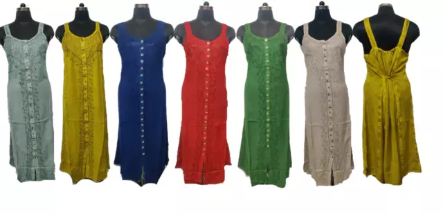 Wholesale 5pc Women Bohemian Hippie Gypsy Casual Maxi Tunic Sundress Dress