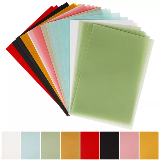 50 feuilles de parchemin végétal coloré papier calque coloré papier de