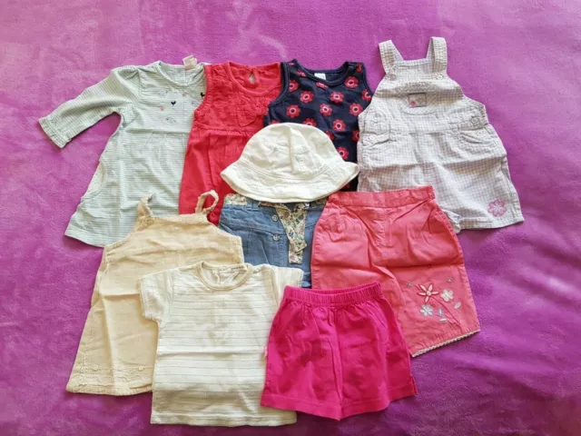 Baby girls Size 3-6 months summer clothes bundle (10 items)