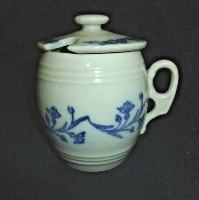 Joli Pot A Moutarde Faience  De St Uze