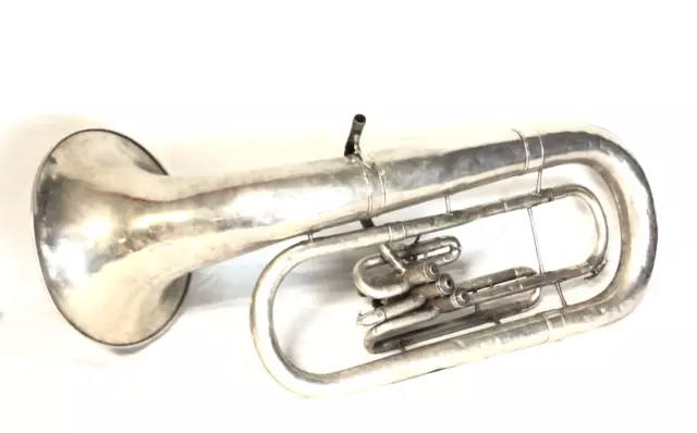Conn Elkhart IND U.S.A. BARITONE Silver serial # K27988 Conn Elkhart IND U.S.A. BARITONE Silver serial # K27988