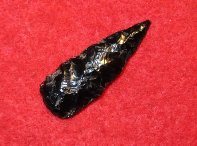 Authentic Native American artifact arrowhead Oregon Cottonwood triangl point Z10