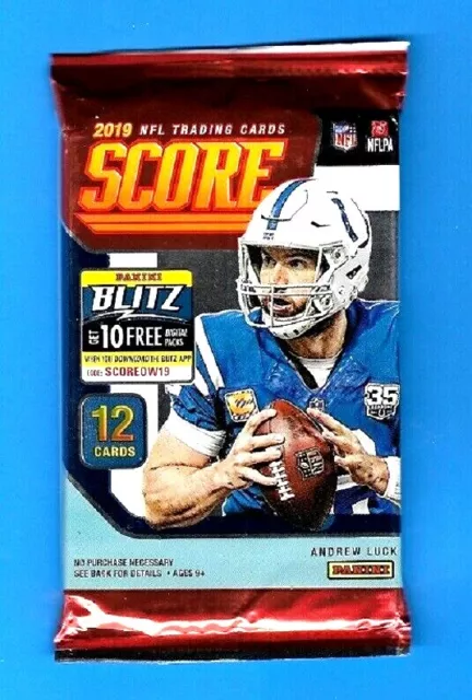 2019 Score Football Retail Packs 12 Cards 3 Rookies and 2 Inserts Per Pack