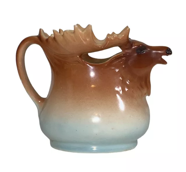 Vintage Elk/Moose Head 4” Figural Creamer Pitcher MADE IN CZECHO-SLOVAKIA