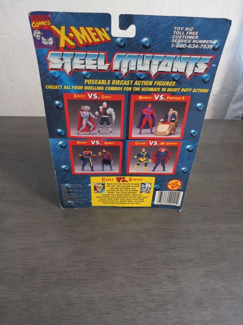 1994 Toy Biz Marvel Comics X-Men Steel Mutants Die Cast Metal Action Figure New 3