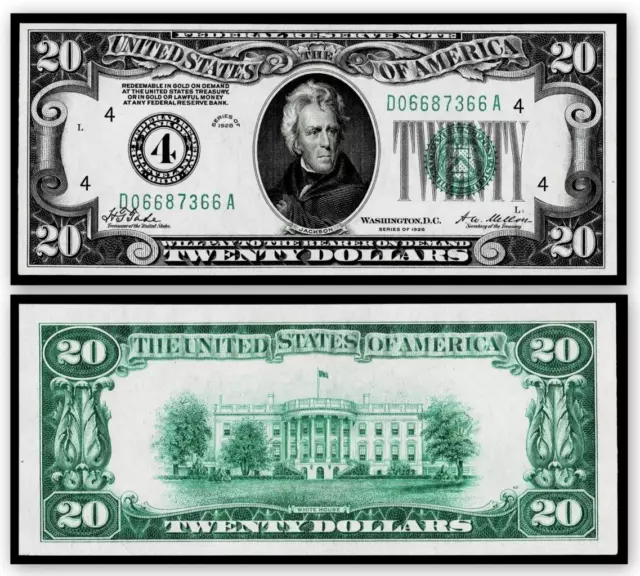 1928  $20 Dollar Bill  Federal Reserve Note~~Cleveland,Ohio ~Crisp Uncirculated
