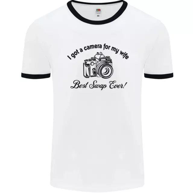 Camera for My Wife Photographer Photography Mens Ringer T-Shirt