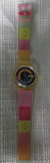 Swatch Stop Watch 1992 Coffee Break Ssk100