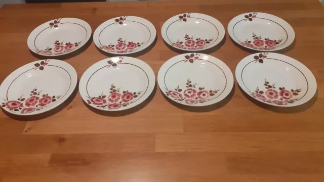 Lot 8 Assiettes Céramiques De St Amand France Modèle 4007