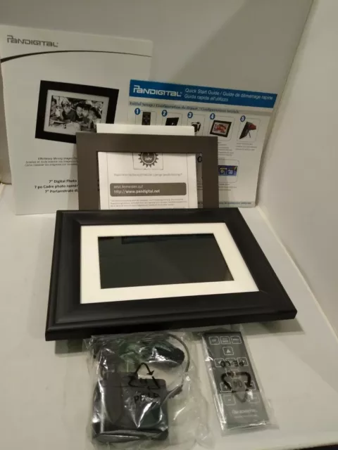 Pandigital 7" LCD Digital Picture Photo Frame Black PI7056AWB 2