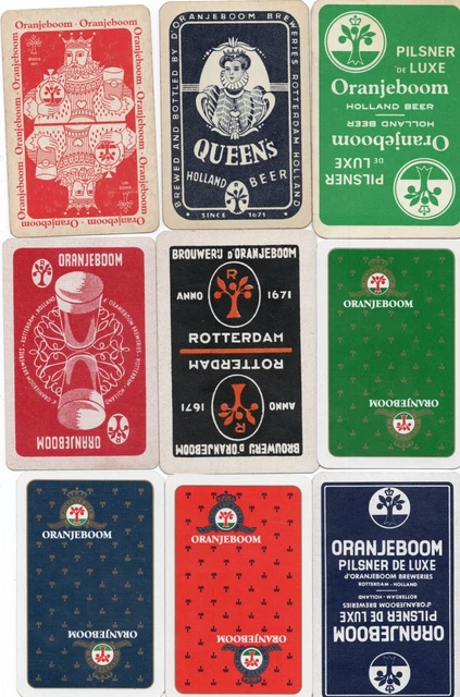 27 x OLD & NEW "Oranjeboom Beer" SINGLE Play Cards