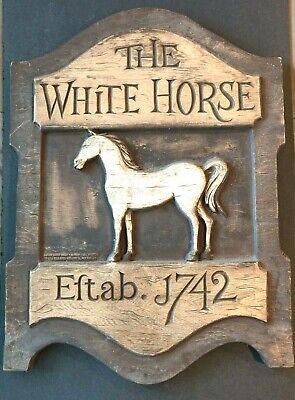 Vintage The White Horse Scotch Whiskey Advertising Sign Reproduction Foam