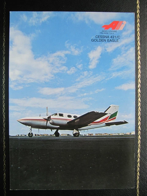 ALI AERO LEASING ITALIANA advertisment brochure leaflet CESSNA 421/C no ...