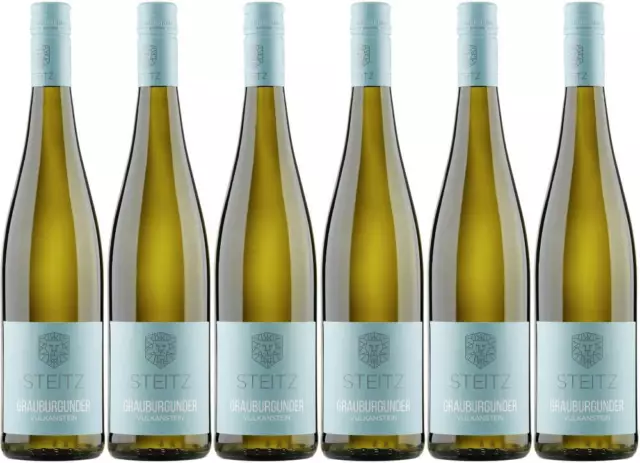 6x Grauburgunder Vulkanstein Gutswein trocken, 2022 - Weingut Steitz, Rheinhess…