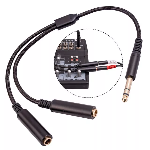 Stereo Audio Kabel 635mm Stecker auf Dual 635mm TRS Buchsenadapter 30CM