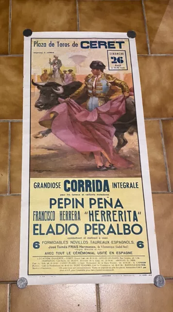 Affiche De Corrida Originale 1973 Céret