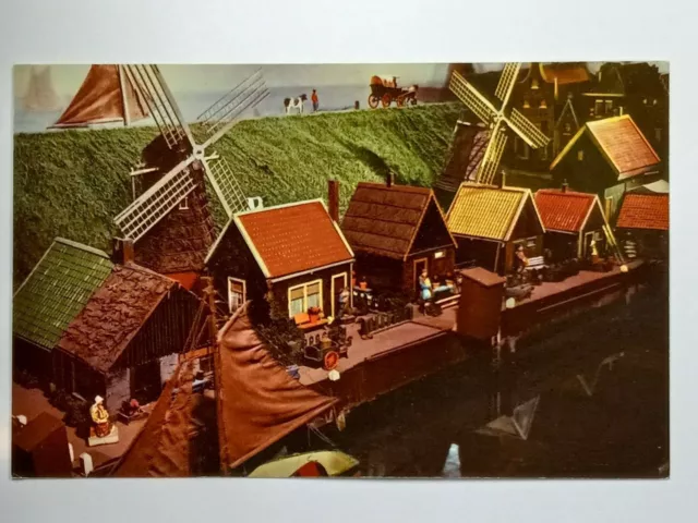 Miniature Netherlands, Holland, Michigan, vintage postcard unsent 1930s 1940s