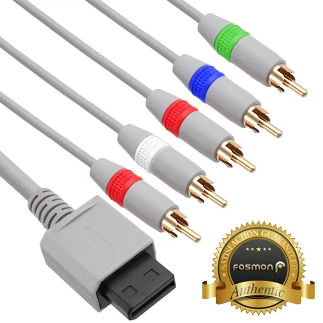 6FT HD TV Component RCA Audio Video AV Cable Cord Plug for Nintendo Wii U Wii