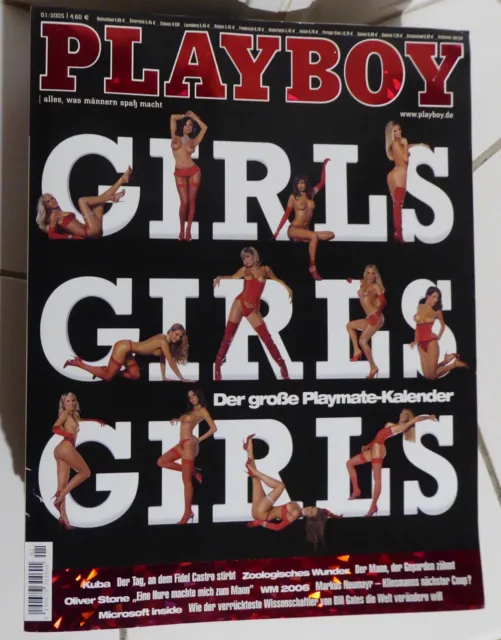 12 x Playboy Zeitschrift Jahrgang 2005