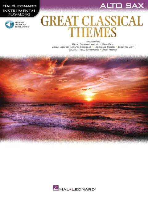 Great Classical Themes Alto Sax Solo Sheet Music Play-Along Book Online Audio