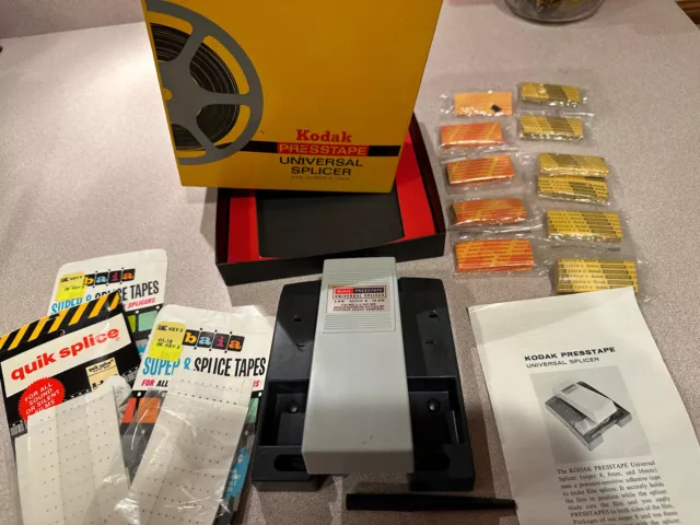 Kodak Presstape Universal Splicer #D 550-8mm-Super 8-16mm Original Box and More