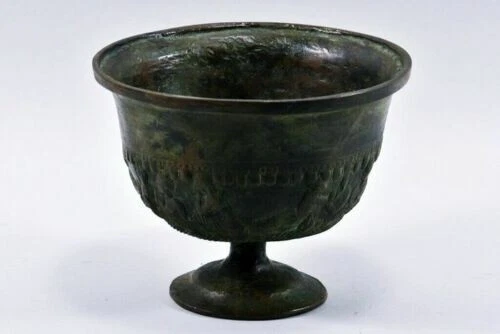 Bacchanalia Cup Ancient Greek Artifact Bronze Bowl