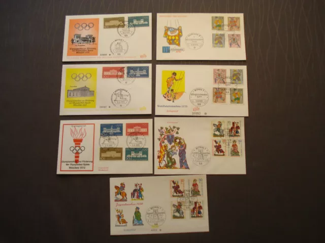 BRD  Ersttagsbriefe FDC  AUS  1970 !