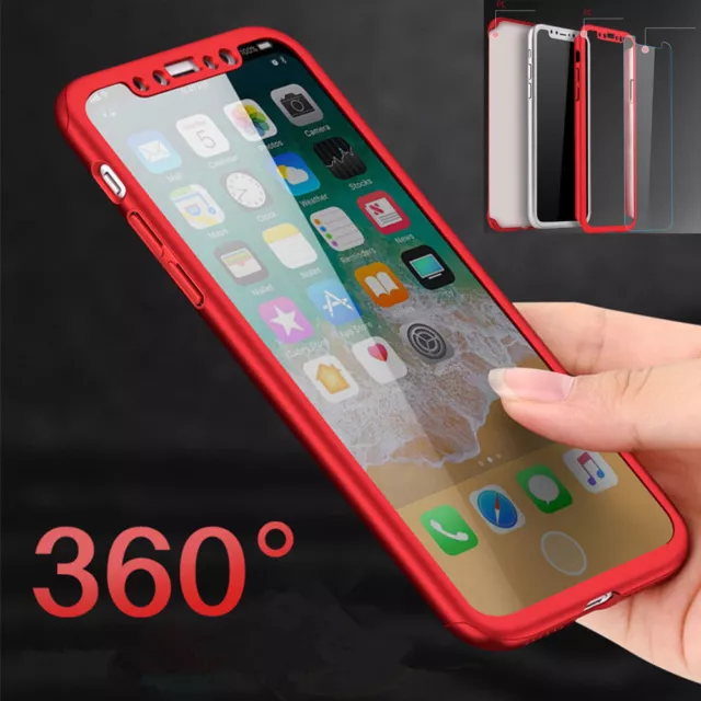 Shockproof Full Body 360°Protective Hard Slim Case Cover For iPhone 13 12 11 XR