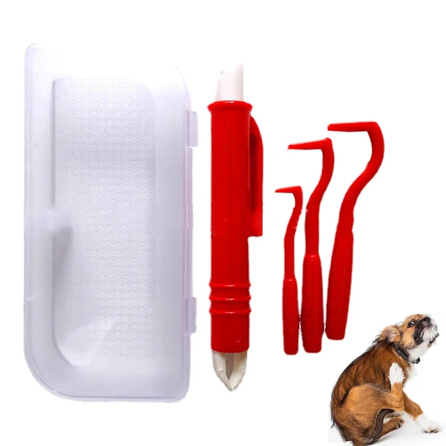 4pcs Set Pet Dog Cat Human Tick Fleas Remover Removal Twiste Tool Treat