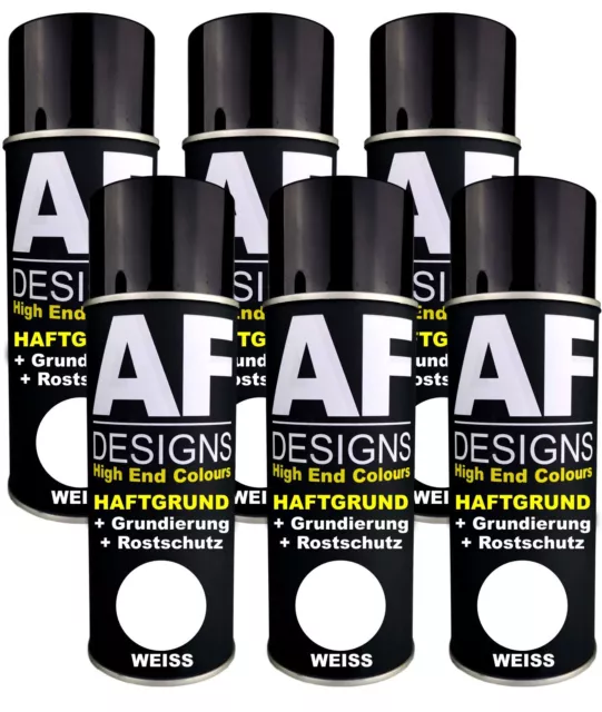 6x Haftgrund Spraydose weiss Grundierung Rostschutz Autolack
