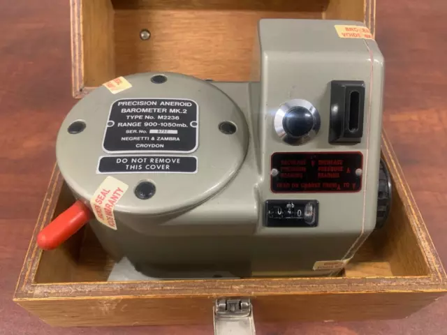 Used Negretti Zambra Mk2 Type M2236 900-1050Mb Precision Aneroid Barometer Used Negretti Zambra Mk2 Type M2236 900-1050Mb Precision Aneroid Barometer
