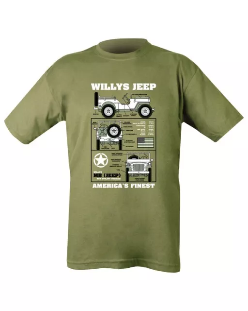 Military t shirt Willys Jeep Spec.