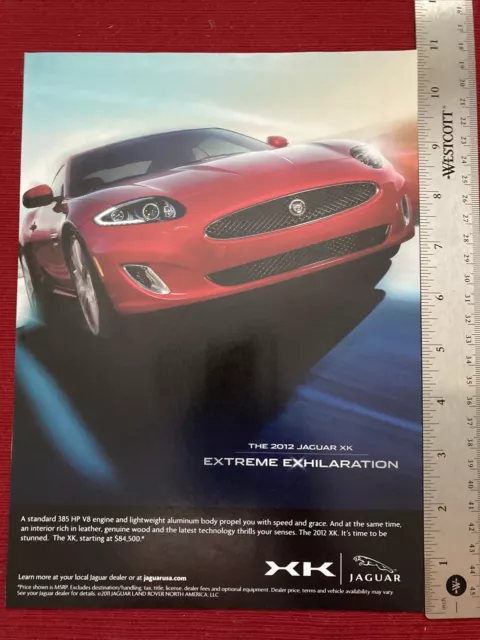 2012 Jaguar XK Car Print Ad - Great To Frame!