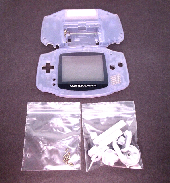 OG Nintendo Game Boy Advance System Cover/Housing ONLY~Clear Glacier W/Hardware
